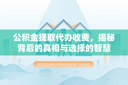 翁源公积金提取代办收费，揭秘背后的真相与选择的智慧