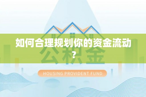 翁源如何合理规划你的资金流动？