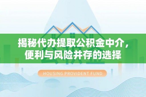 翁源揭秘代办提取公积金中介，便利与风险并存的选择