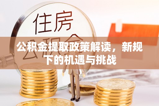 翁源公积金提取政策解读，新规下的机遇与挑战