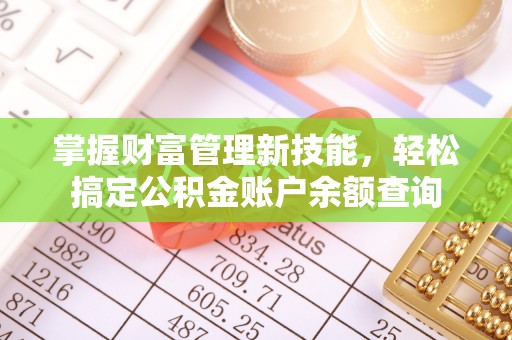翁源掌握财富管理新技能，轻松搞定公积金账户余额查询
