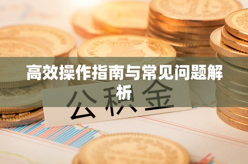 翁源高效操作指南与常见问题解析