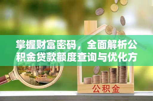 翁源掌握财富密码，全面解析公积金贷款额度查询与优化方案