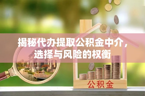 翁源揭秘代办提取公积金中介，选择与风险的权衡