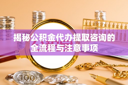 翁源揭秘公积金代办提取咨询的全流程与注意事项