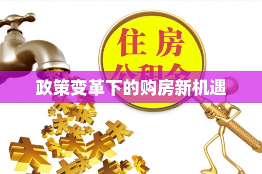 翁源政策变革下的购房新机遇
