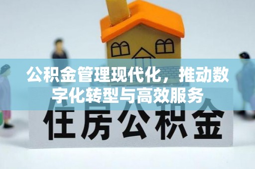翁源公积金管理现代化，推动数字化转型与高效服务