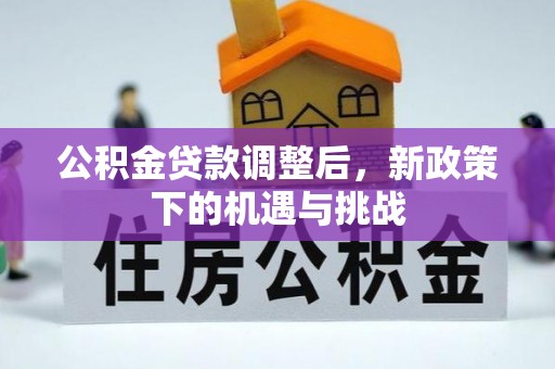 翁源公积金贷款调整后，新政策下的机遇与挑战