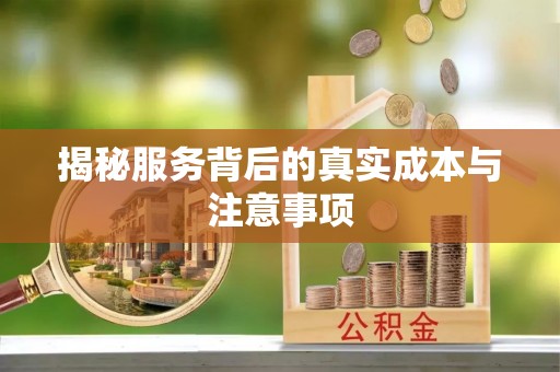 翁源揭秘服务背后的真实成本与注意事项