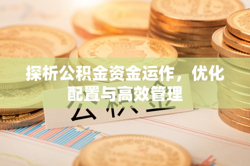 翁源探析公积金资金运作，优化配置与高效管理
