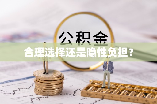 翁源合理选择还是隐性负担？