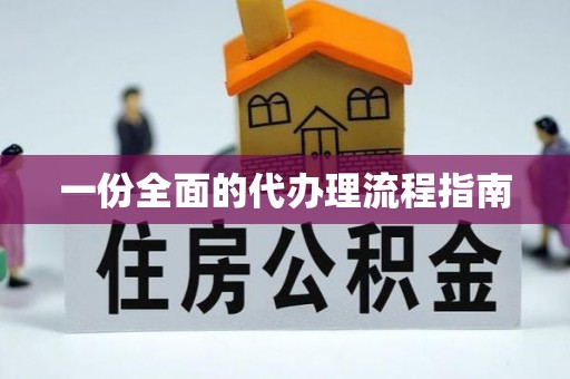 翁源一份全面的代办理流程指南